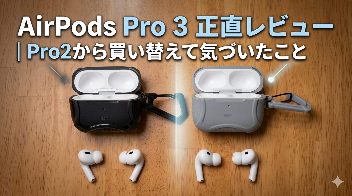 AirPods Pro 3 正直レビュー｜Pro2から買い替えて気づいたこと