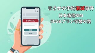 50GBへの切替予約が消えた話｜日本通信SIMの上限設定とプラン変更の罠